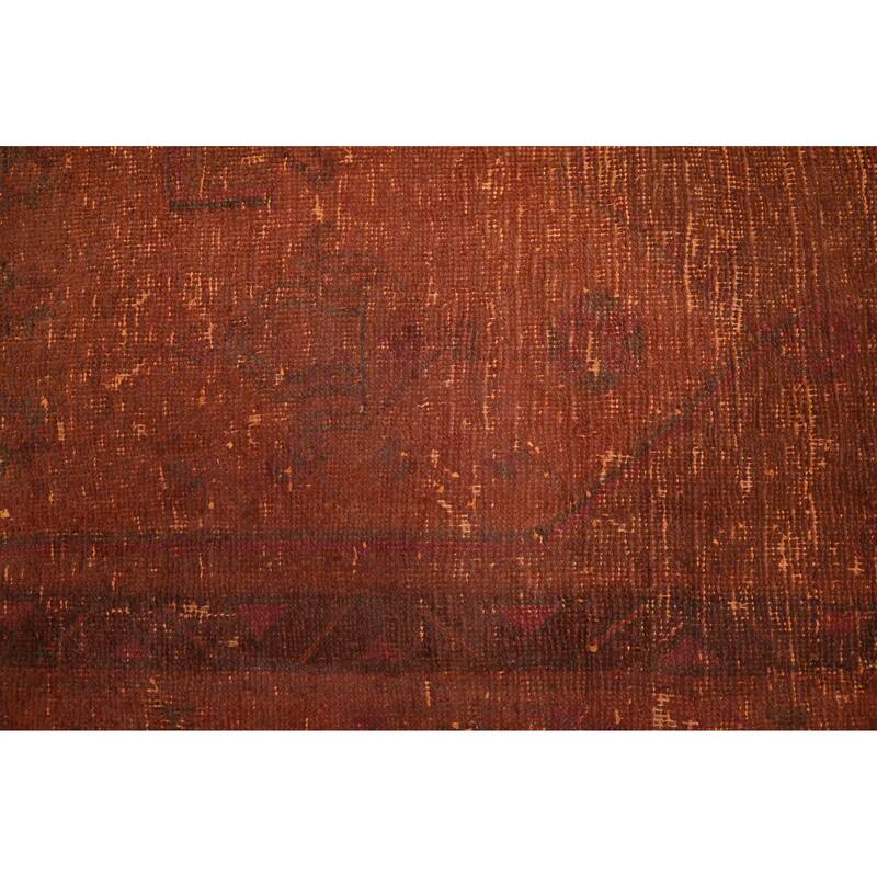 ECARPETGALLERY Hand-knotted Color Transition Burnt Orange Wool Rug - 4'6 x 9'10