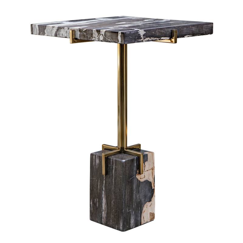 Petrified Wooden Accent Table - 22.5"