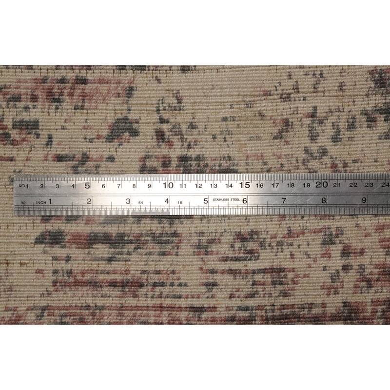 Hand Knotted Oriental Viscose Silk Carpet Modern All-Over Oranges & Rust Abstract Area Rug - 6' 5'' X 4' 7''
