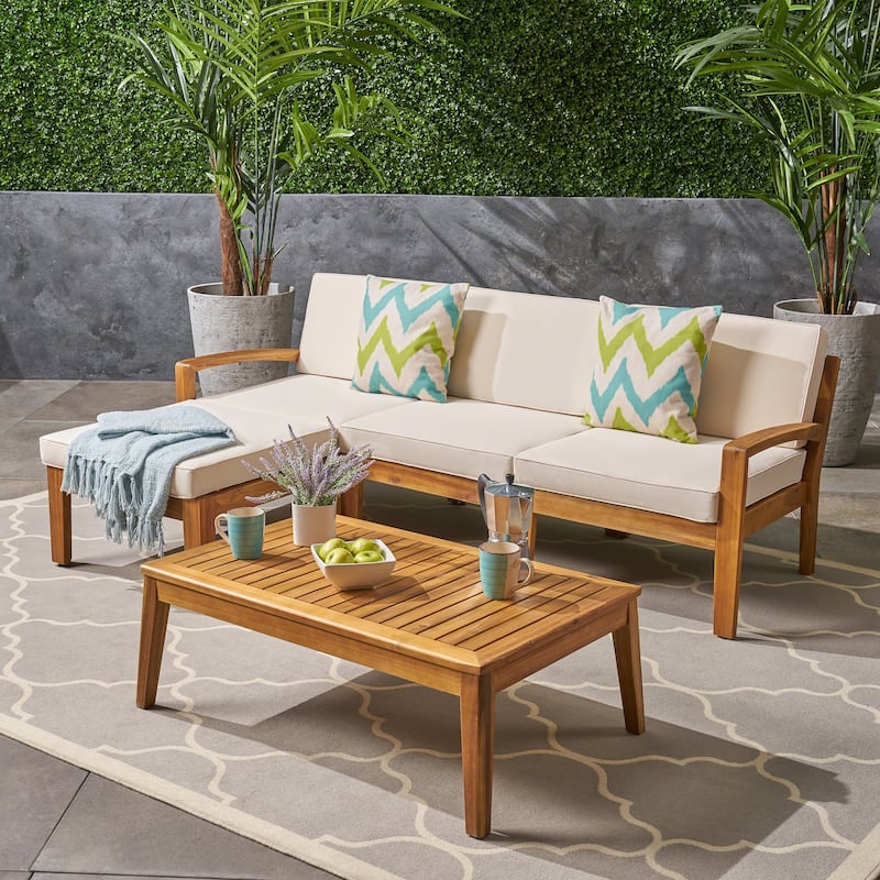 L Shape 3pcs Sectional Patio Sofa Set
