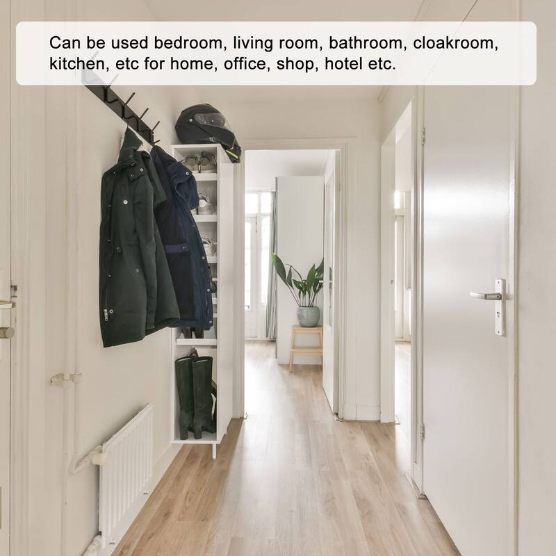 Coat Hook Rack, Stainless Steel Wall Mounted with 5 Hooks Wall Hangers