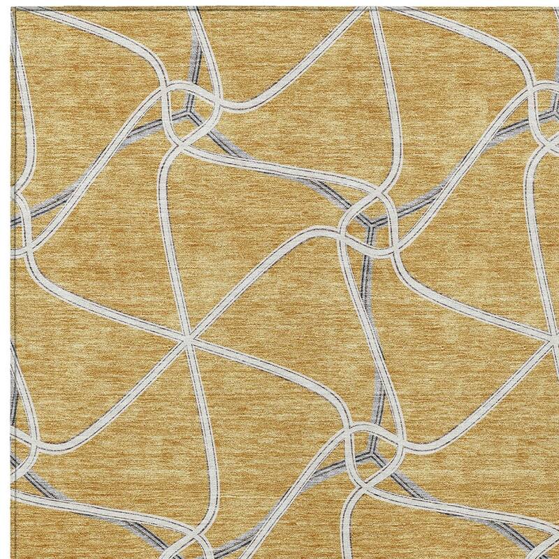 HomeRoots Geometric Contemporary Rectangle Outdoor Rug