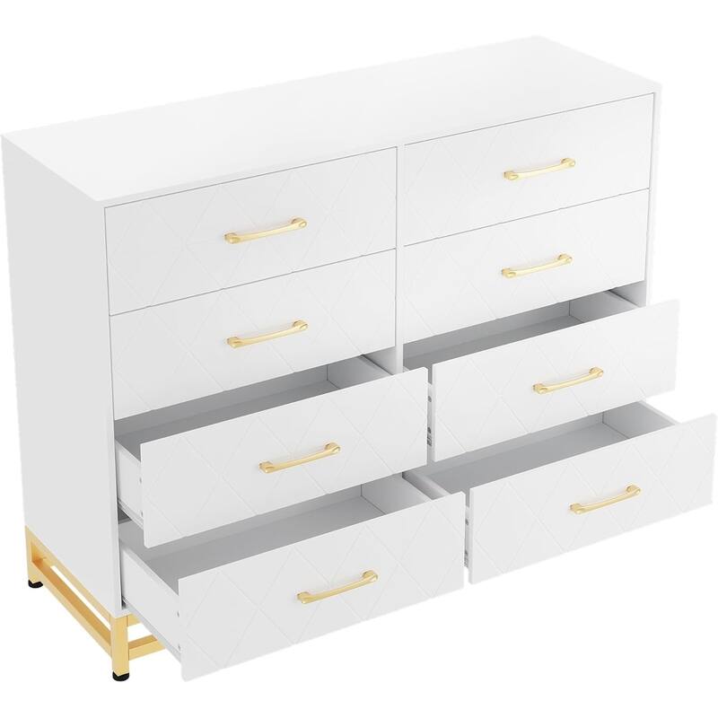 6/8 Drawer Dresser for Bedroom, Large Modern Storage Chest for Closet