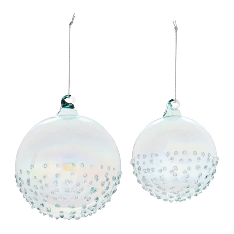 Iridescent Glass Ball Ornament (Set of 12) - N/A