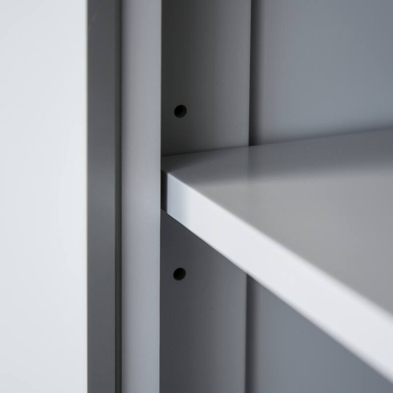 Tall Storage Cabinet Freestanding Cupboard with Adjustable Shelves