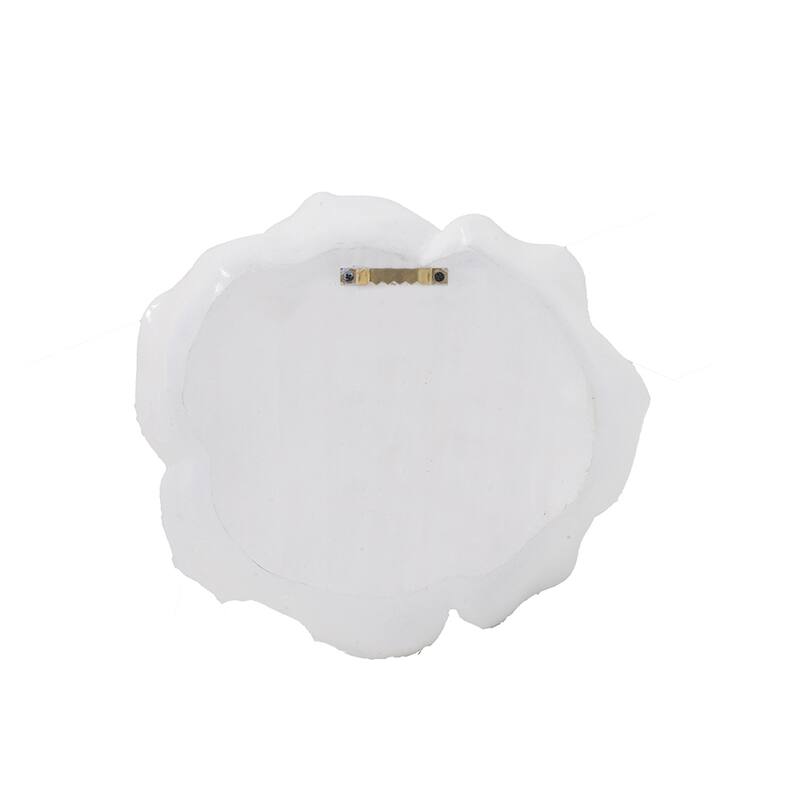 Contemporary Rose Hanging Wall Decor with Gold Resin Floral Sculpture, for Living Room Hallway Bedroom Office