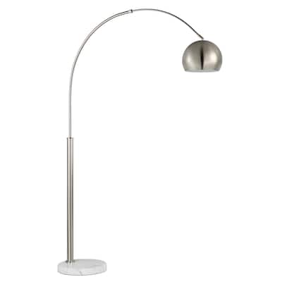 Aglow 77.375" Height Floor Lamp, Grey - 15 x 55.25 x 77.375"