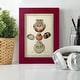 preview thumbnail 46 of 118, Bookplate Shells III -Framed Print w/glass-Cherry Red