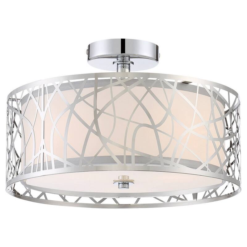 Abode 3-Light Semi-Flush Mount in Polished Chrome