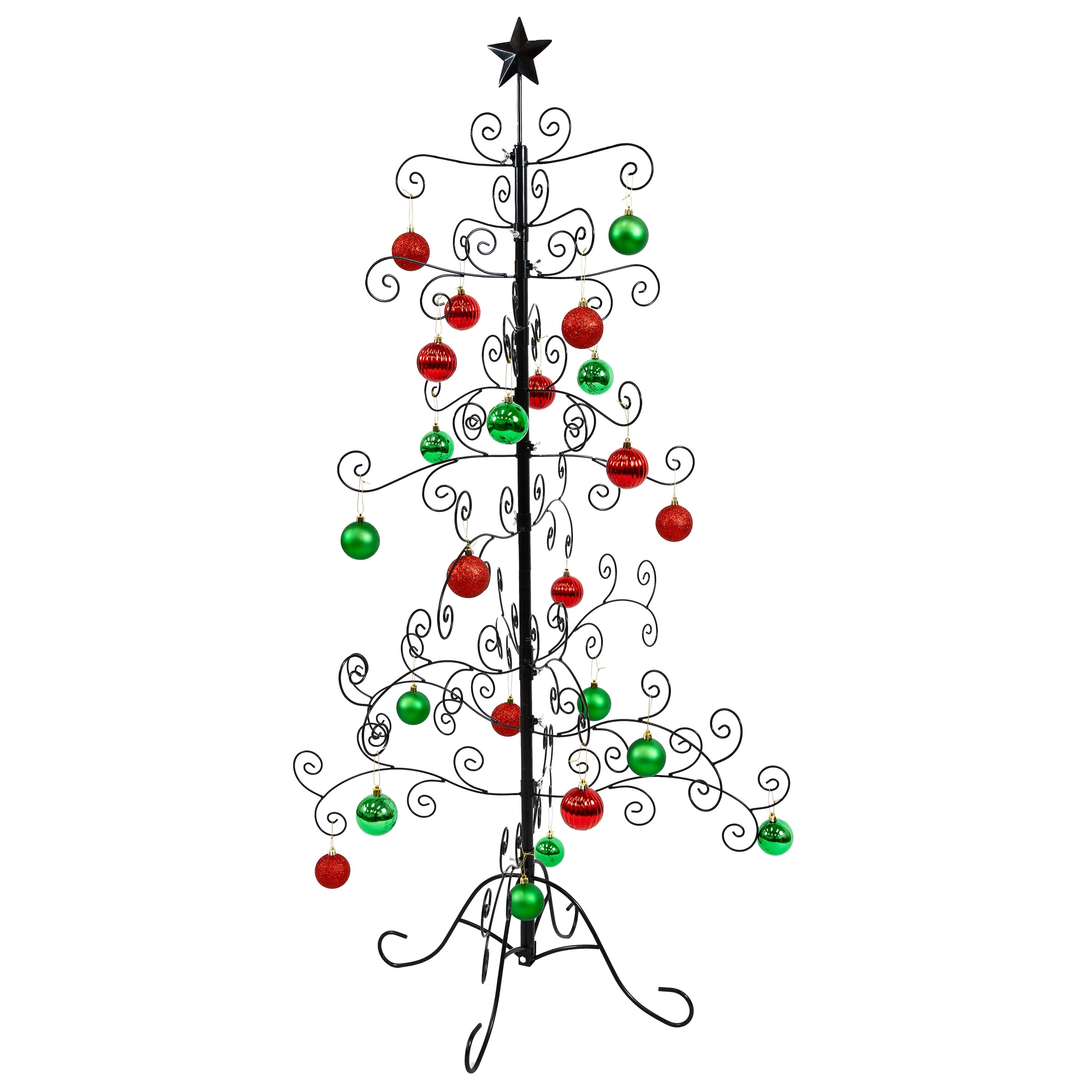 特別オファー Sunnydaze 60 - Tree Ornament Christmas Metal Black Noelle 小物