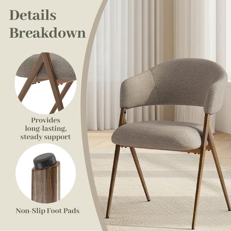 Modern Reclining Dining Chairs, 135° Back & 18.9" Wide Seat with Thick Cushion