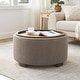 preview thumbnail 43 of 51, Huimo Modern round wooden tray Ottoman with Storage