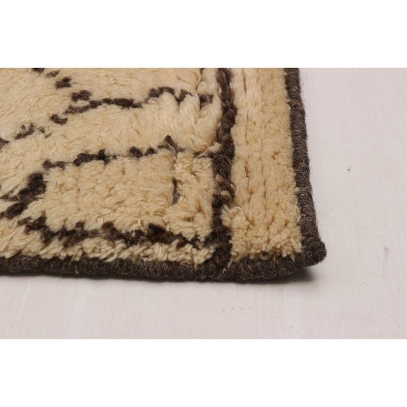 ECARPETGALLERY Hand-knotted Tangier Cream Wool Rug - 8'1 x 10'1