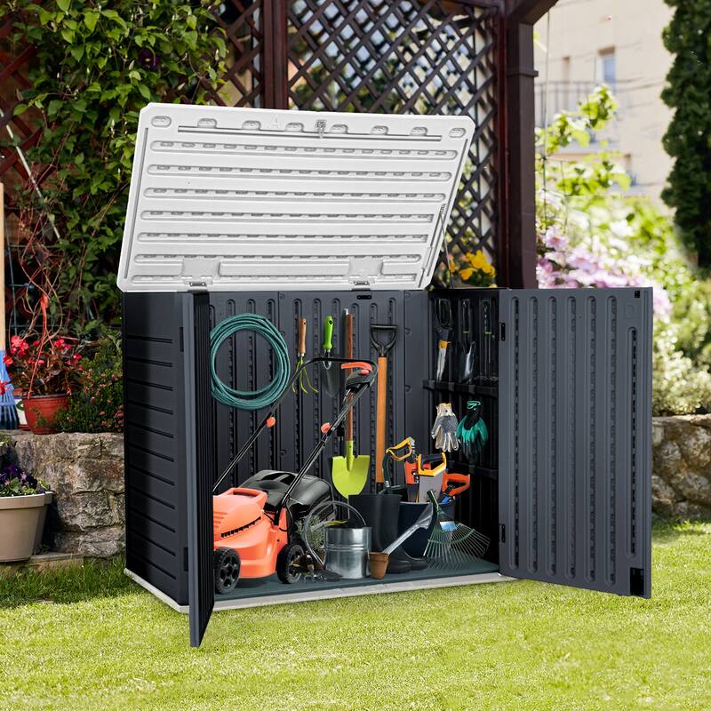 4.25 ft. W x 2.4 ft. D Resin Storage Shed - Grey