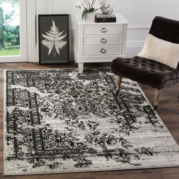 slide 2 of 87, SAFAVIEH Adirondack Sierra Vintage Oriental Distressed Rug 3' x 5' - Silver/Black