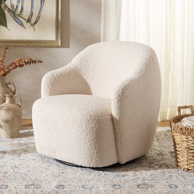 SAFAVIEH Theoden Swivel Accent Chair (Fully Assembled) - 28"W x 32"D x 31"H