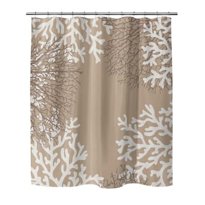CORAL TAN Shower Curtain By Kavka Designs