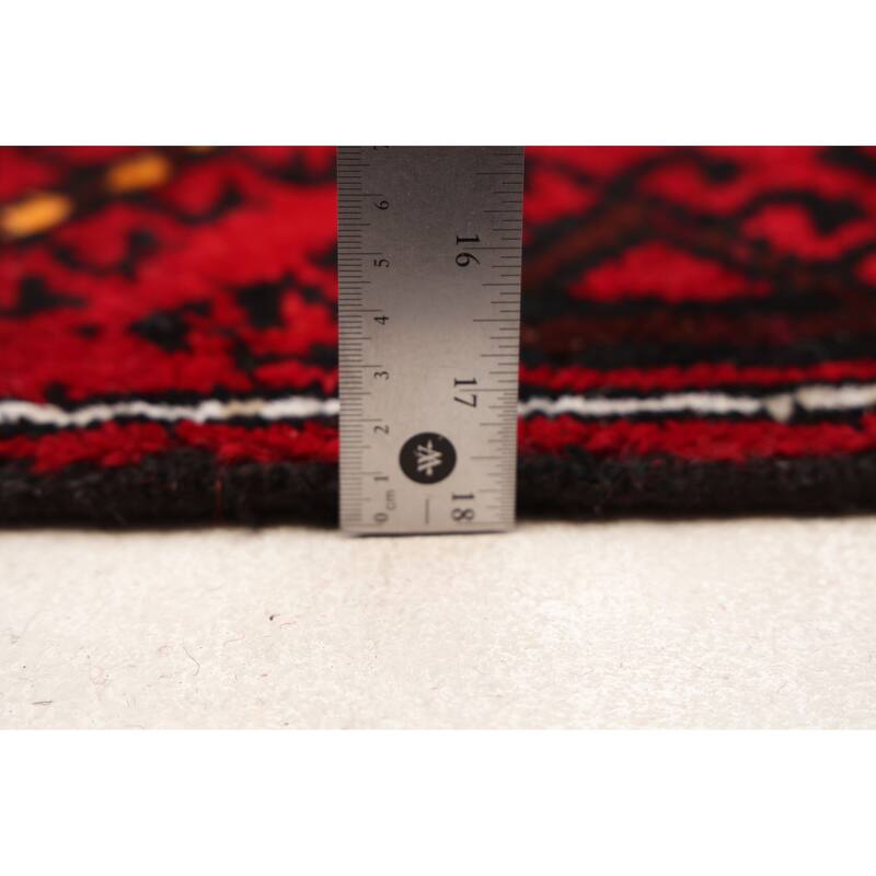 ECARPETGALLERY Hand-knotted Baluch Orange, Red Wool Rug - 3'0 x 5'6