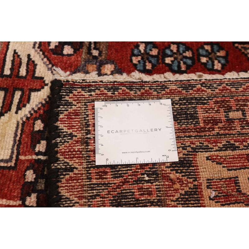 ECARPETGALLERY Hand-knotted Andelz Red Wool Rug - 3'10 x 10'3