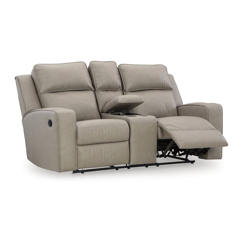 Signature Design by Ashley Lavenhorne Reclining Loveseat with Console - 77"W x 42"D x 43"H