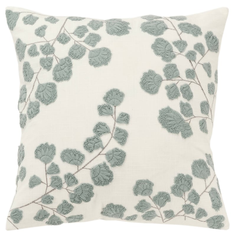 Rizzy Home Transitional Ivory Poly Filled Pillow - 20" x 20" - Ivory/Grey