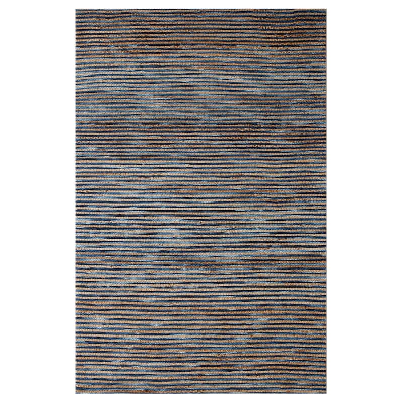 Sevita Stripe Natural Jute and Wool Blend Indoor Area Rug