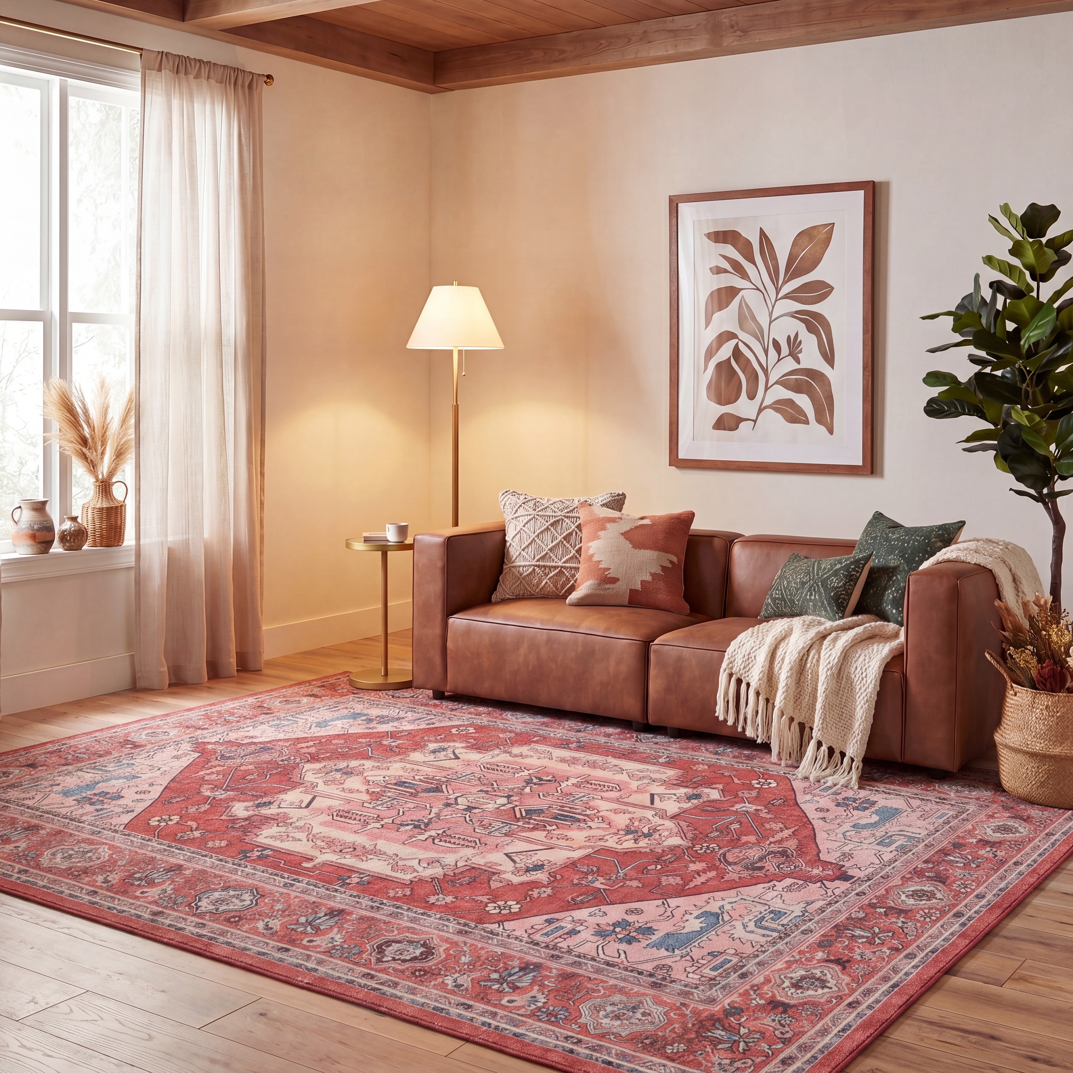 SAFAVIEH Tucson Machine Washable Slip Resistant Nevada Traditional Rug