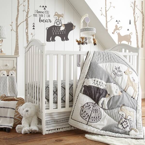 slide 2 of 5, Bailey 5-Piece Nursery Crib Bedding Set - Levtex Baby