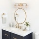 preview thumbnail 4 of 12, Mid-century Modern 4-Light Bathroom Vanity Lights Transitional Wall Sconces with Seeded Glass