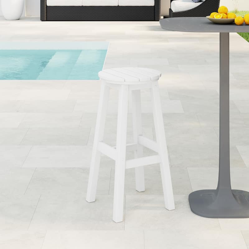 Laguna Hdpe All Weather Outdoor Patio 29" Round Bar Stool