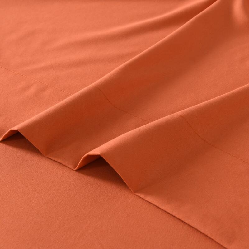 3/4 Pcs Soft Solid & Embroidery Bed Sheets Set