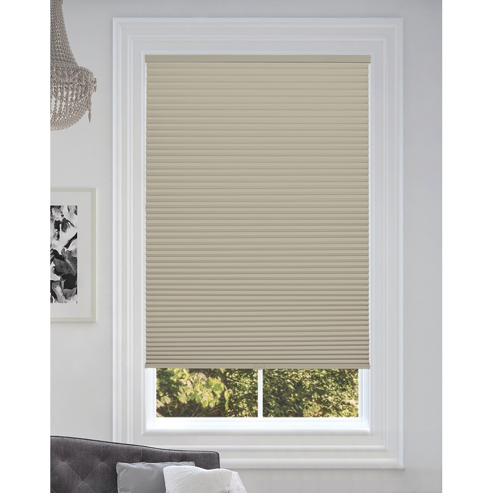 Coffee Privacy Light Filtering Cordless Cellular Shades Window Blind 28" W 48" H 