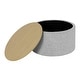 preview thumbnail 47 of 59, HomePop Round Storage Ottoman table with Wood Top