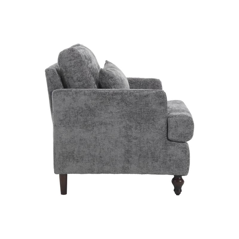 Wood Frame Armchair, Modern Accent Chair Lounge Chair for Living Room