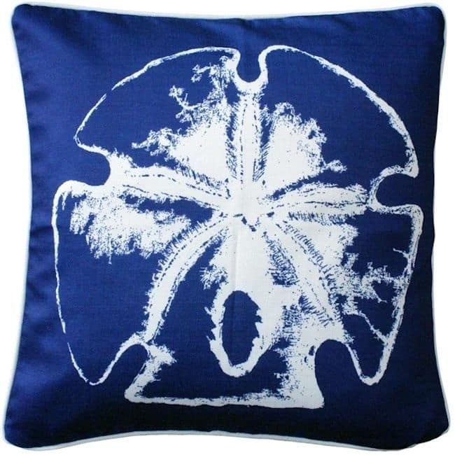 Hilton Head Sand Dollar Solitaire Throw Pillow