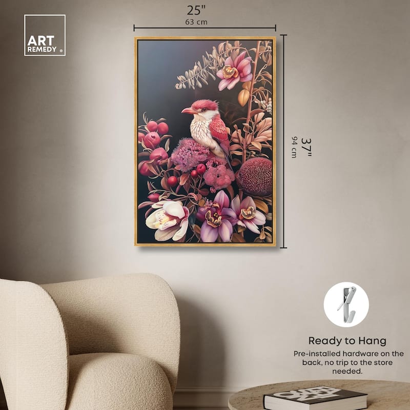 Bird and Bloom Canvas by Art Remedy