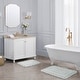 preview thumbnail 2 of 8, Laura Ashley Reversible Cotton Crochet Bath Rug