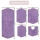 Home Weavers Waterford Collection 5 Piece Genuine Cotton Bath Rugs Set