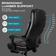 preview thumbnail 14 of 19, BOSSIN Big and Tall Office Chair Executive Heavy Duty Home Chairs with Foot Rest Ergonomic,High Back and Lumbar Support