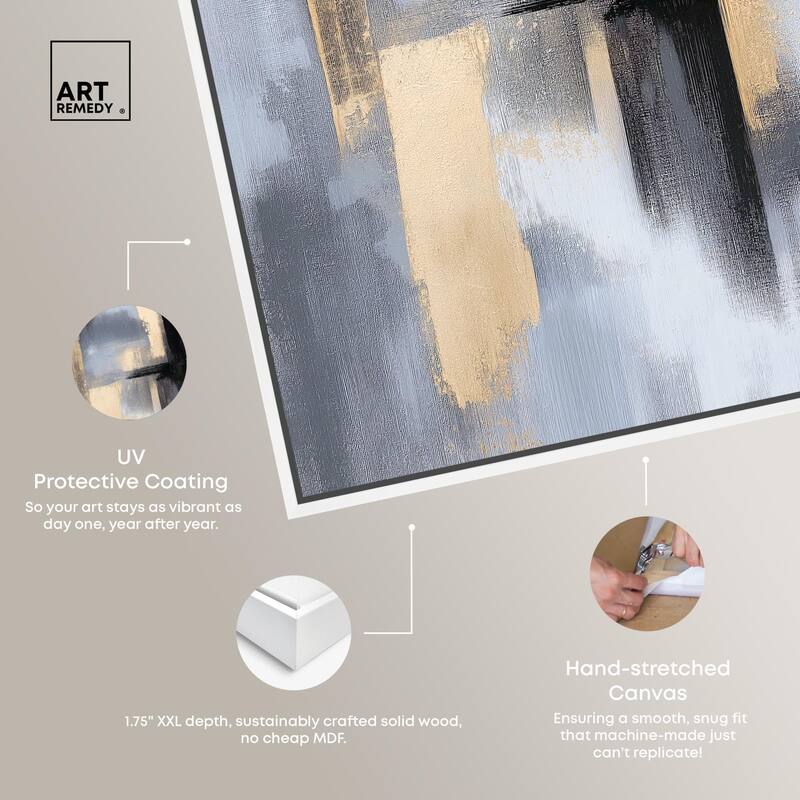 Onyx and Aureolin I Canvas by Art Remedy