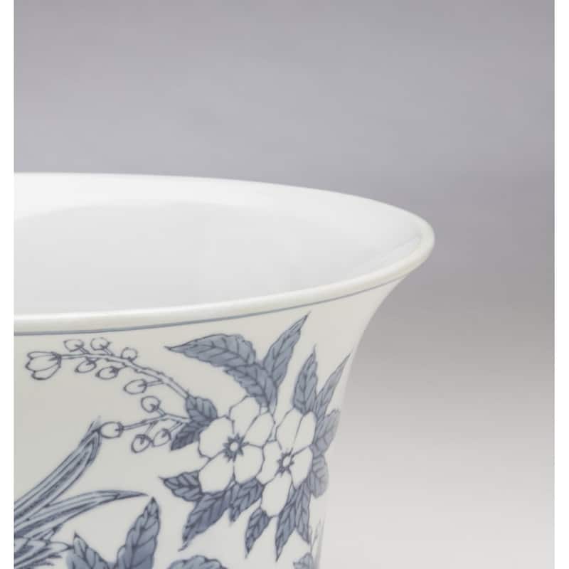 Aa Importing 59847 Blue And White Planter - 6 X 10 X 7 inches