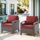 Option Brwon Wicker Grey Cushion