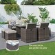 preview thumbnail 10 of 19, 9-Piece Aluminum Dining Set with Tempered Glass Tabletop and Umbrella Hole