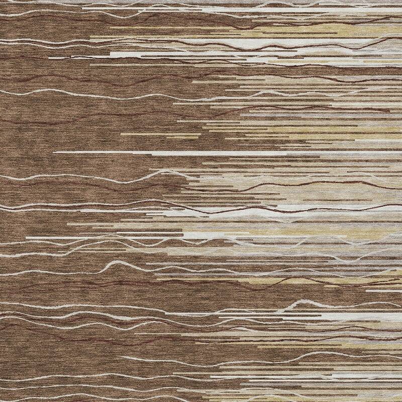 HomeRoots Striped Transitional Rectangle Outdoor Rug
