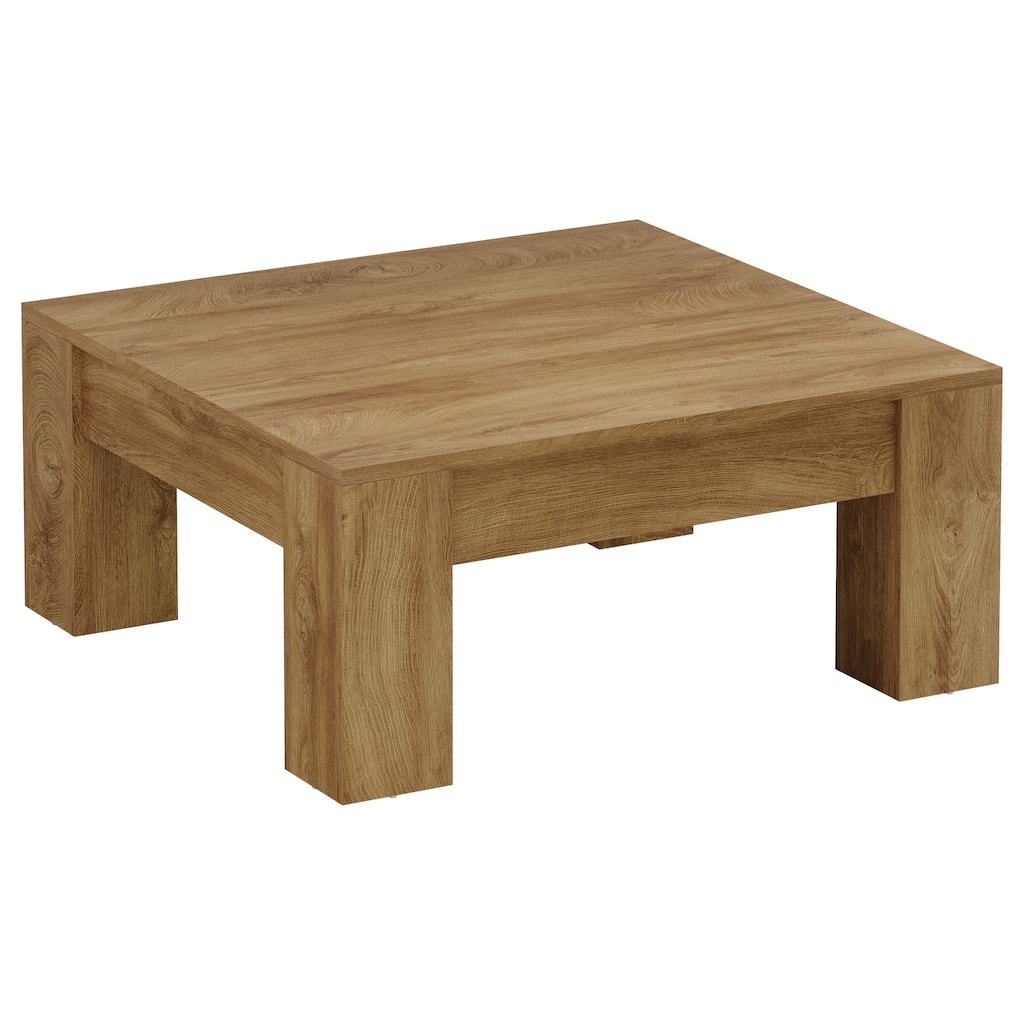 Square Coffee Table, 39-Inch Coffee Table with Sturdy Legs