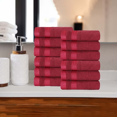 Superior Hays Cotton Medium Weight Face Towel Washcloth Set of 12