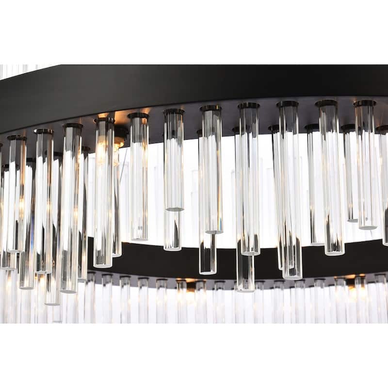 Indigo Home round crystal pendant in black
