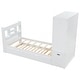 preview thumbnail 13 of 13, Twin Platform Bed with Storage, Pull Out Shelves, Trundle, White
