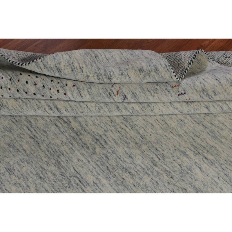 Hand Knotted Oriental 100% Wool Carpet Tribal Animal Pictorial Greys & Charcoal Gabbeh Area Rug - 10' 0'' X 8' 3''