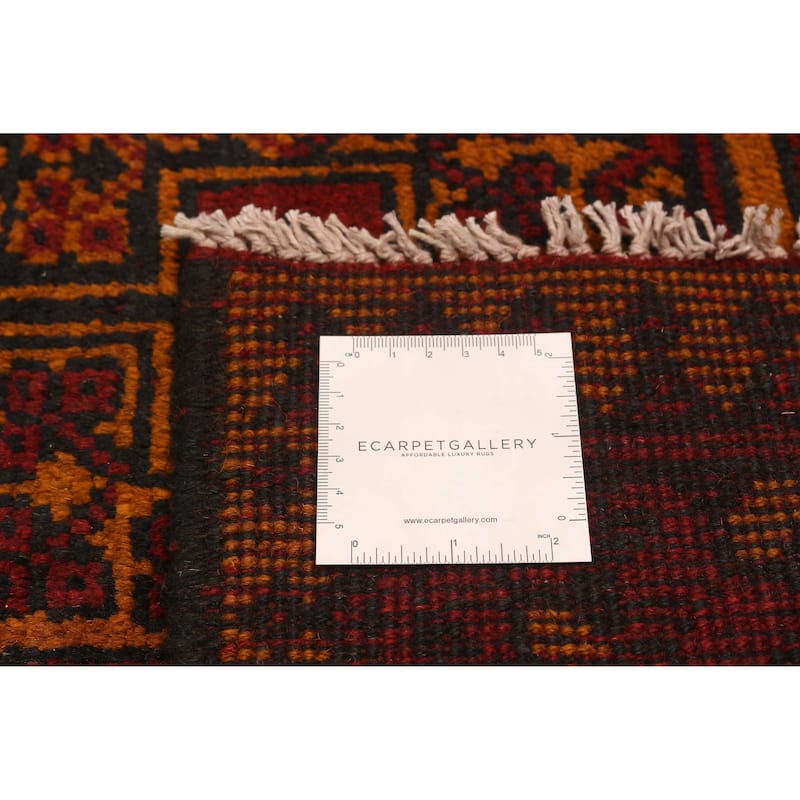 ECARPETGALLERY Hand-knotted Uzbek Kargahi Burnt Orange Wool Rug - 4'10 x 6'2